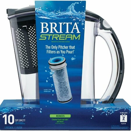 BRITA Large Carbon Gray 10-Cup Filter-As-You-Pour Pitcher 36217